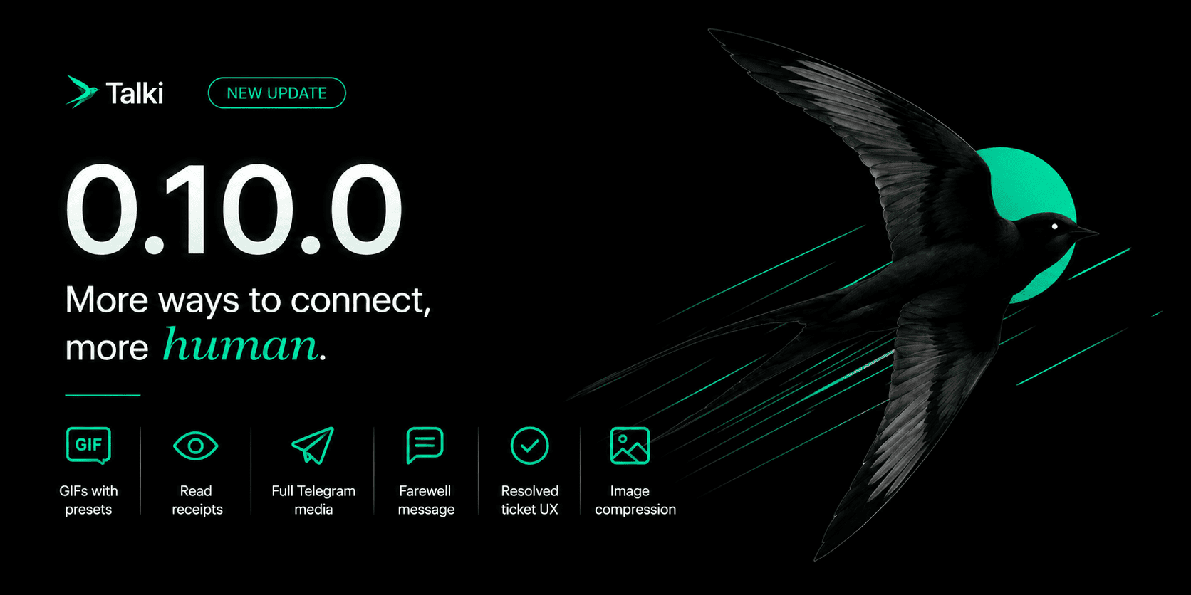 Talki 0.10.0 release poster